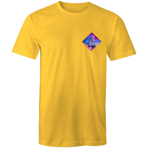Men's Purple Wave Hippie House Pocket T-Shirt