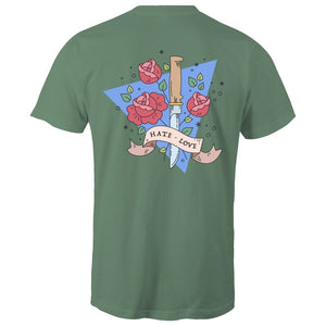 Men's Hate And Love Print T-shirt