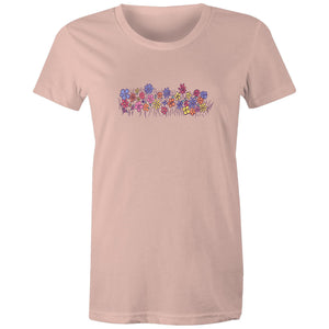 Women's Colourful Flower Field T-shirt