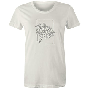 Women's Flower Line Art T-shirt