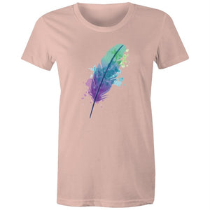 Women's Watercolour Feather T-shirt