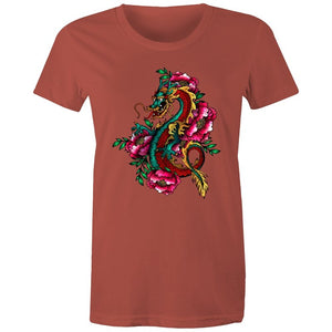 Women's Floral Dragon T-shirt