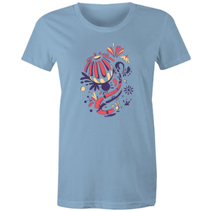 Women's Abstract Flower Art T-shirt