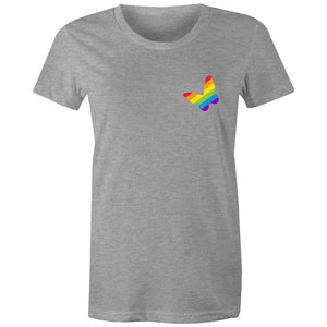 Women's Rainbow Butterfly Pocket T-shirt