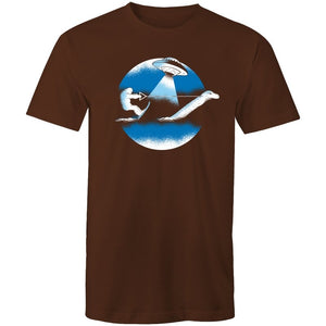 Men's Bigfoot Water Skiing Funny T-shirt