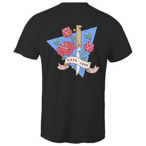 Men's Hate And Love Print T-shirt