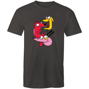 Men's Crazy Dogs Cartoon T-shirt
