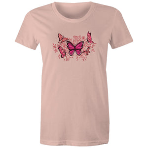 Women's Butterflies and Flowers T-shirt