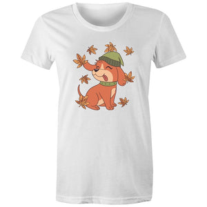 Women's Cute Spring Puppy T-shirt