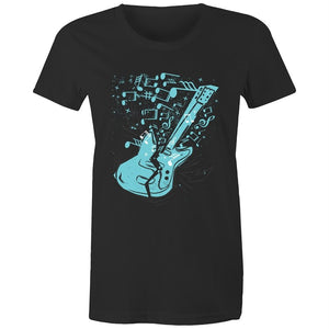 Women's Aqua Guitar T-shirt