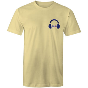 Men's Music Headphones Pocket T-shirt