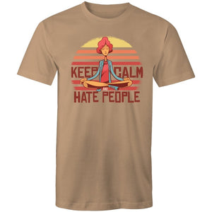 Men's Funny Keep Calm And Hate People T-shirt