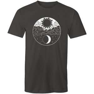 Men's Cool Sun And Moon Art T-shirt
