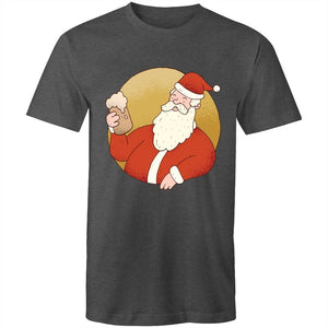 Men's Beer Drinking Santa T-shirt