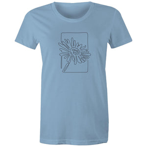 Women's Flower Line Art T-shirt