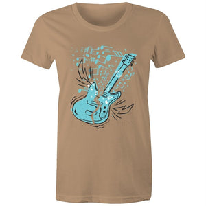 Women's Aqua Guitar T-shirt