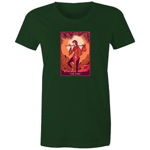 Women's Funny The Fool Tarot Card T-shirt