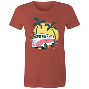 Women's Beach Kombi Van T-shirt