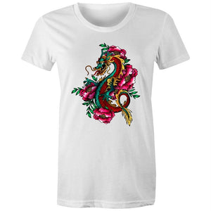 Women's Floral Dragon T-shirt