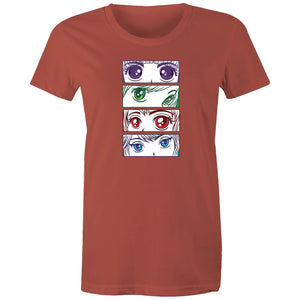 Women's Anime Girl Eyes T-shirt