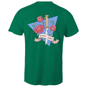 Men's Hate And Love Print T-shirt