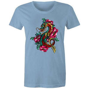 Women's Floral Dragon T-shirt