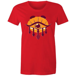 Women's Orange All Seeing Eye T-shirt