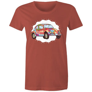 Women's Hippie Car T-shirt