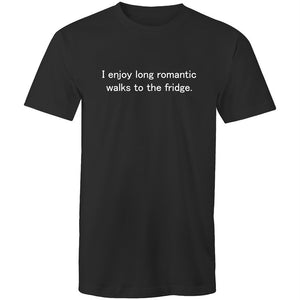 Men's Funny I Enjoy Long Romantic Walks To The Fridge T-shirt