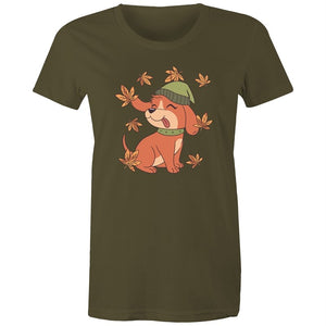 Women's Cute Spring Puppy T-shirt