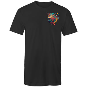 Men's Colourful Tattoo Pocket Tall Tee T-shirt