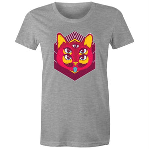Women's Psychedelic Cat T-shirt
