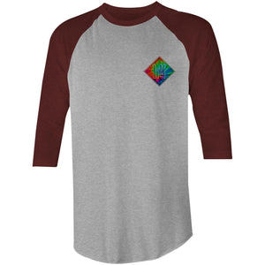 Tie Dye Hippie House Pocket 3/4 Sleeve T-Shirt