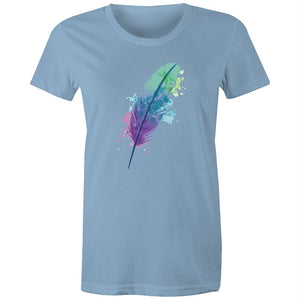 Women's Watercolour Feather T-shirt