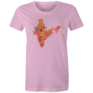 Women's Map Of India T-shirt