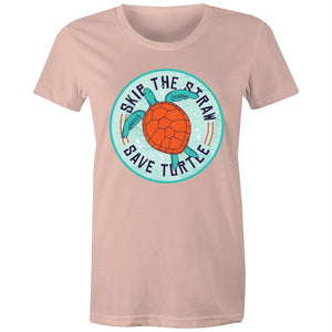Women's Skip The Straw Save Turtles T-shirt