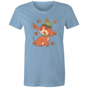 Women's Cute Spring Puppy T-shirt