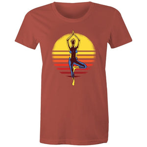 Women's Yoga Sunset T-shirt