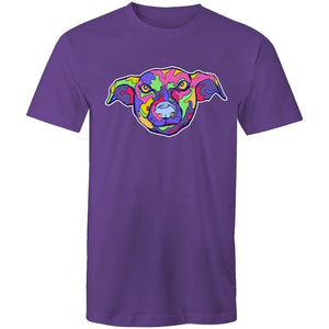 Men's Trippy Multi-Colour Dog T-shirt