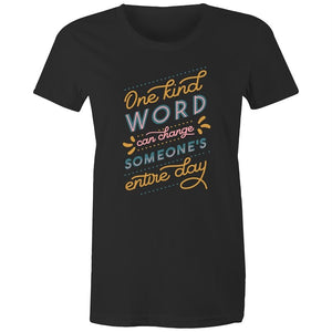 Women's Kind Words Quote T-shirt