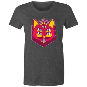 Women's Psychedelic Cat T-shirt