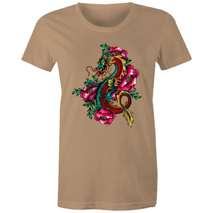 Women's Floral Dragon T-shirt