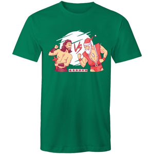 Men's Funny Jesus VS Santa T-shirt