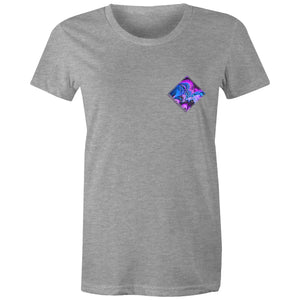 Women's Purple Waves Pocket Tee