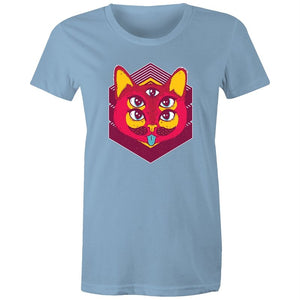 Women's Psychedelic Cat T-shirt