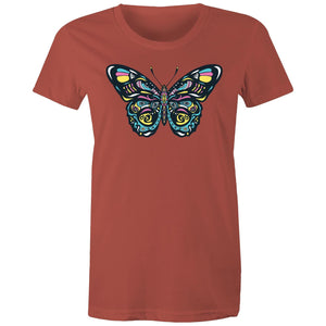 Women's Psychedelic Butterfly T-shirt