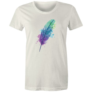 Women's Watercolour Feather T-shirt