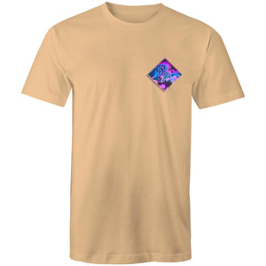 Men's Purple Wave Hippie House Pocket T-Shirt