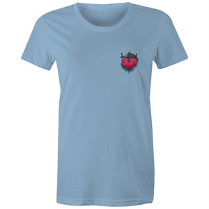 Women's Heart Swords Pocket T-shirt