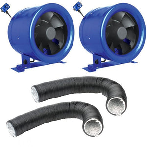 6 Inch Hyper Fan + PVC Ducting Kit
